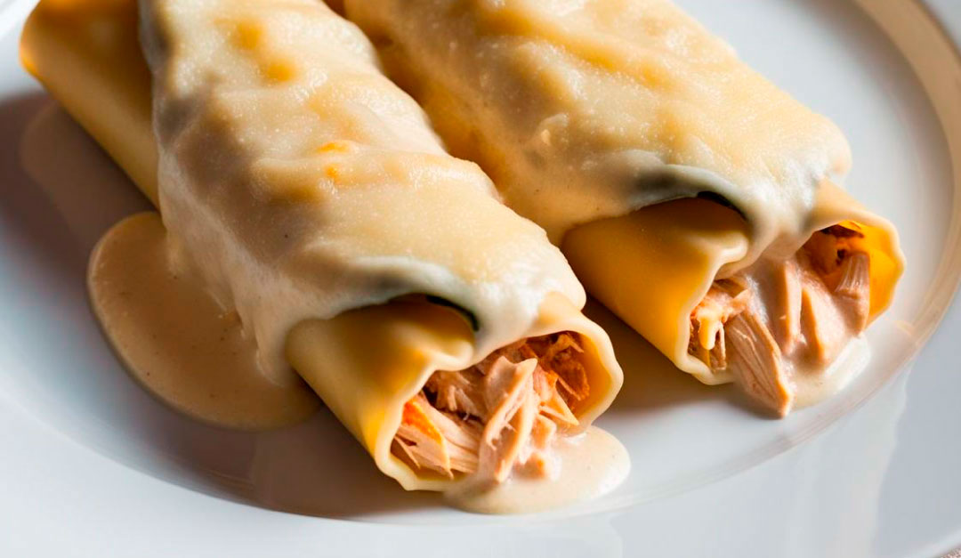 canelones de pollo de corral