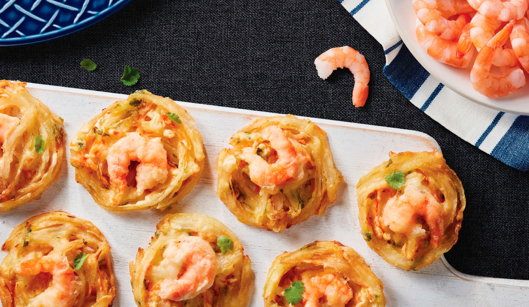 tortillitas de langostino
