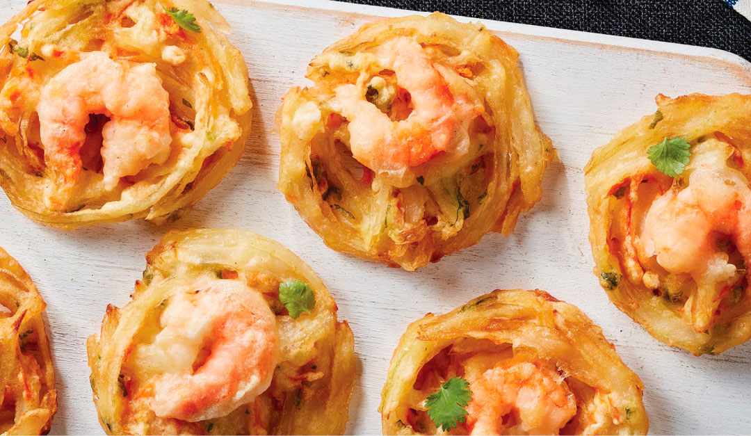 tortillitas de langostino