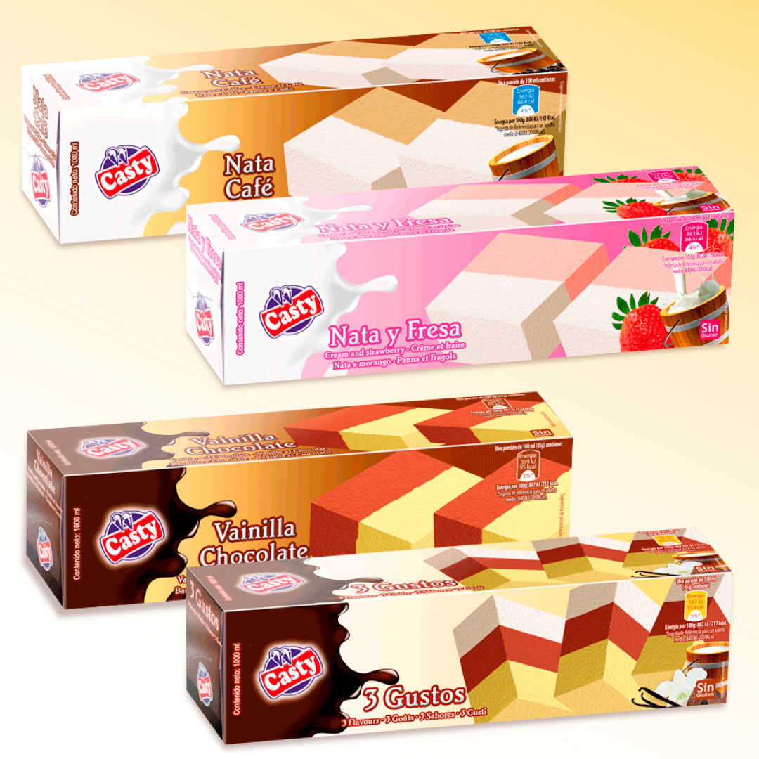 bloques de helado Casty
