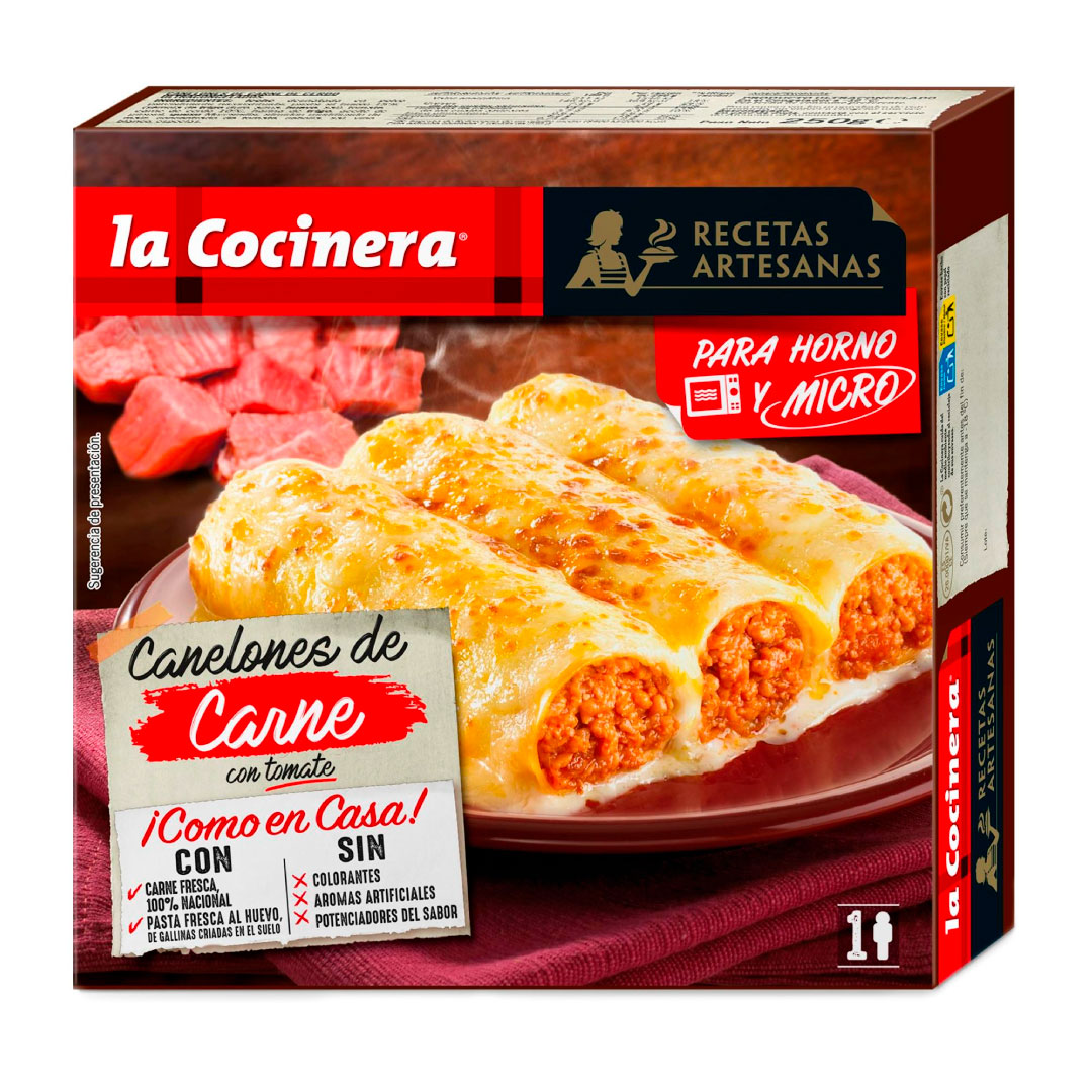 canelones de carne La Cocinera