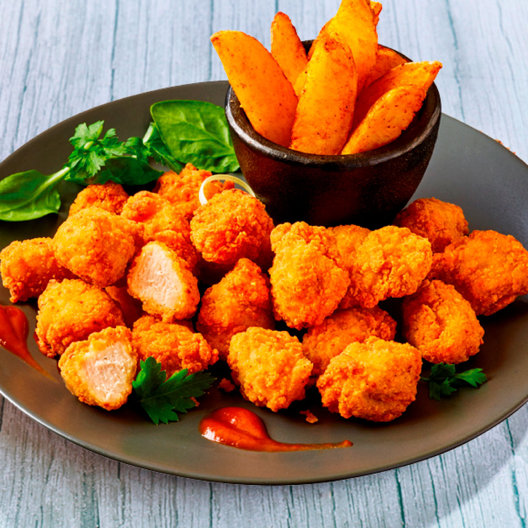 pops de pollo rebozados